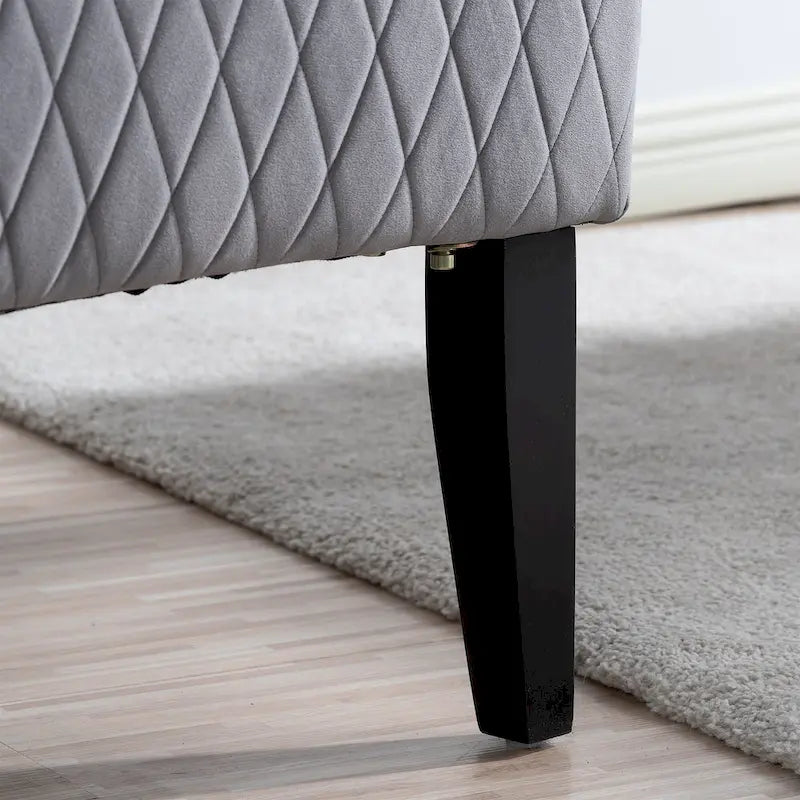 High-Back Wingback Accent Chair with Birch Wood Legs and Foam Cushion