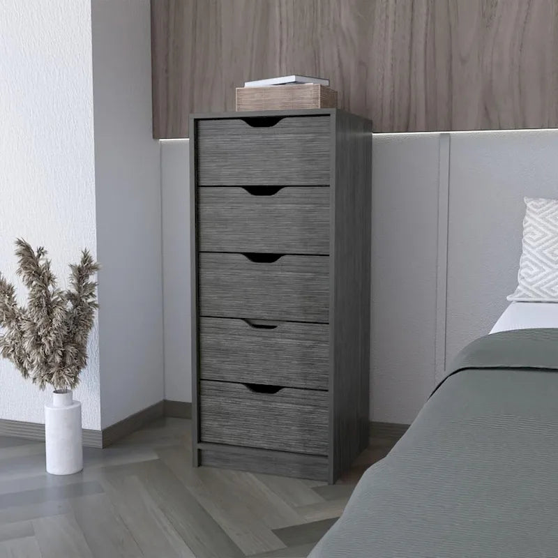 Slim Vertical 5-Drawer Dresser for Bedroom & Office