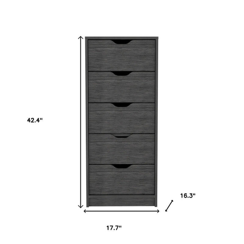 Slim Vertical 5-Drawer Dresser for Bedroom & Office