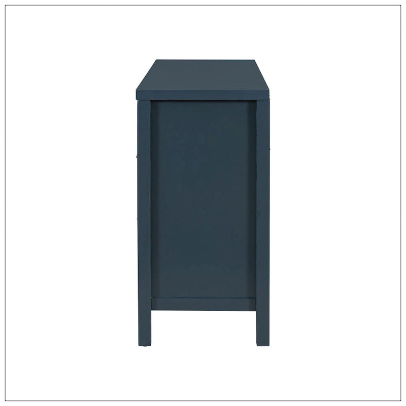 Wave-Pattern Sideboard with Storage Cabinets and Drawers