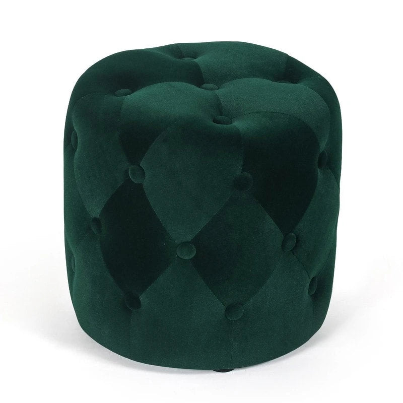 Tufted Round Upholstered Ottoman & Footstool