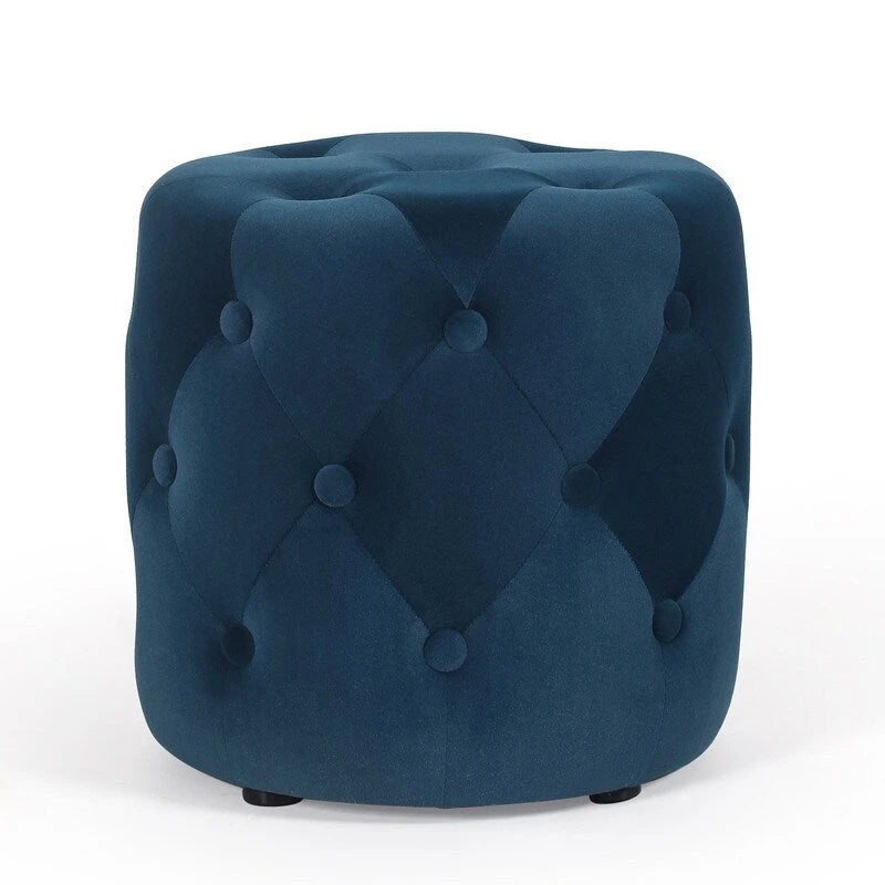 Tufted Round Upholstered Ottoman & Footstool