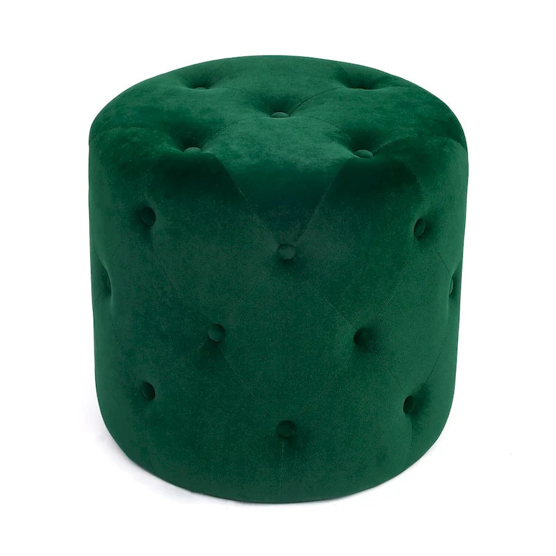Tufted Round Upholstered Ottoman & Footstool