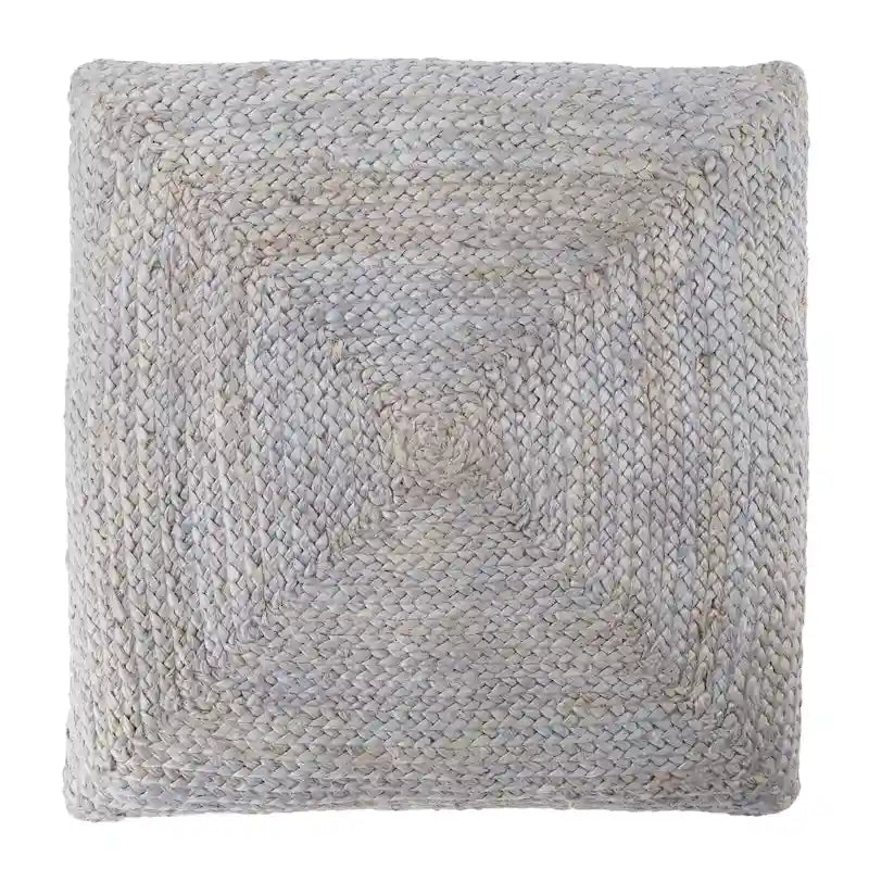 Braided Jute Pouf Floor Cushion with Bean Filling