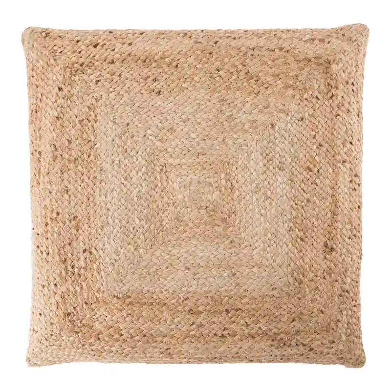 Braided Jute Pouf Floor Cushion with Bean Filling