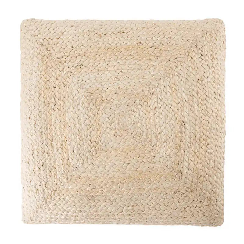 Braided Jute Pouf Floor Cushion with Bean Filling