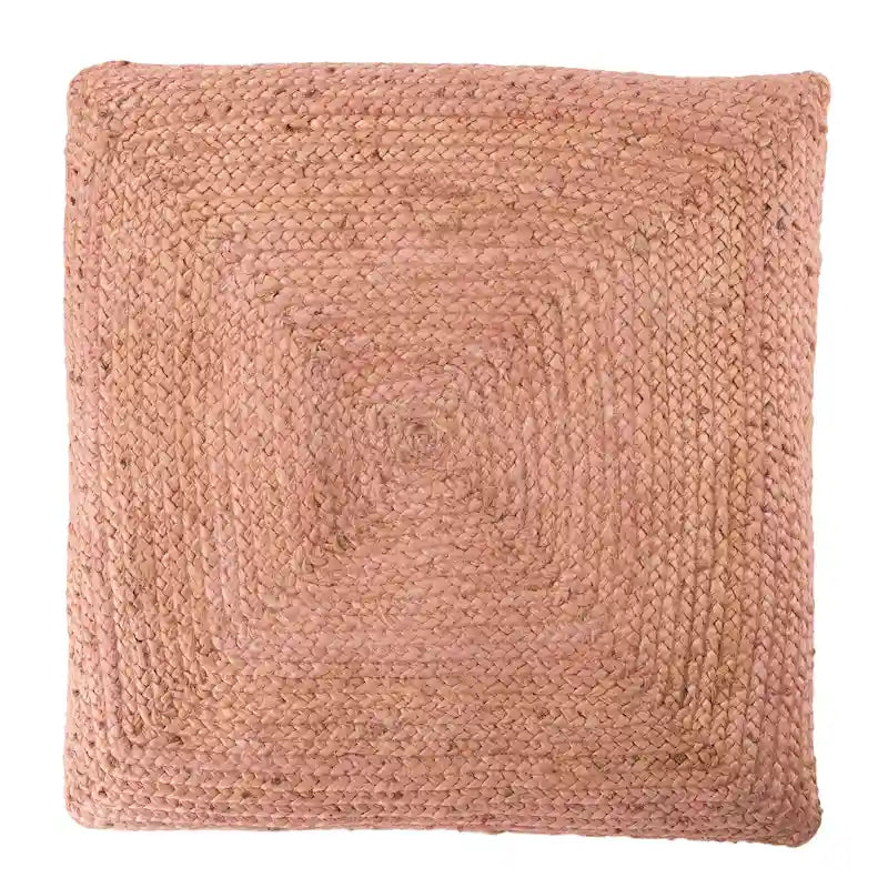 Braided Jute Pouf Floor Cushion with Bean Filling