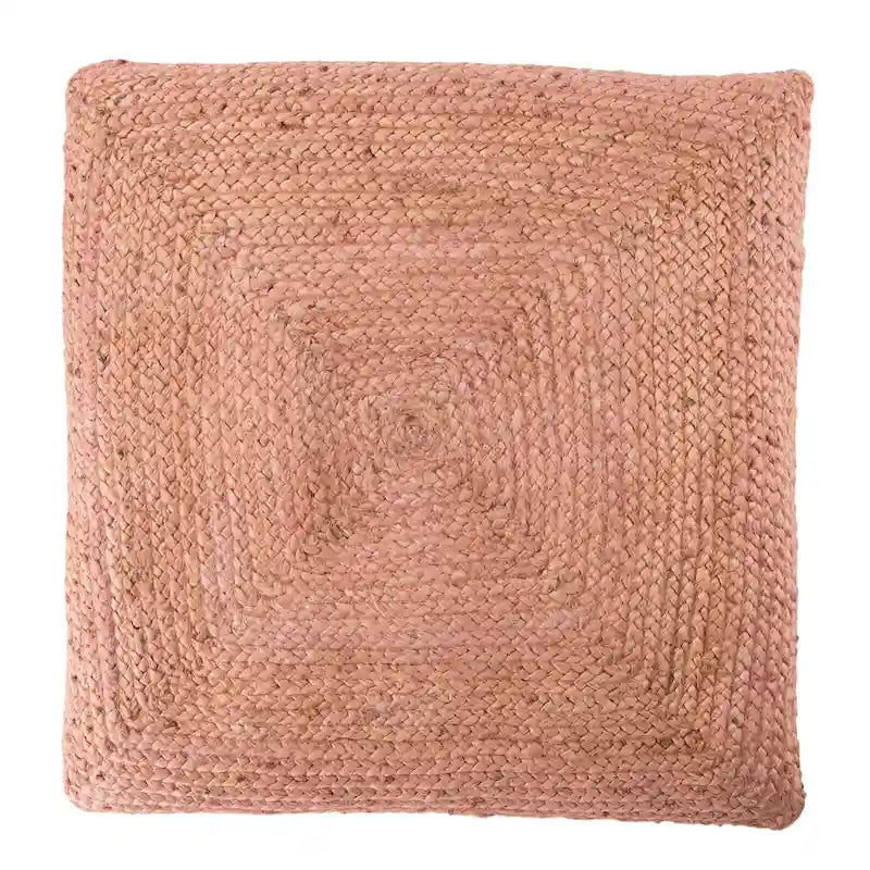 Braided Jute Pouf Floor Cushion with Bean Filling
