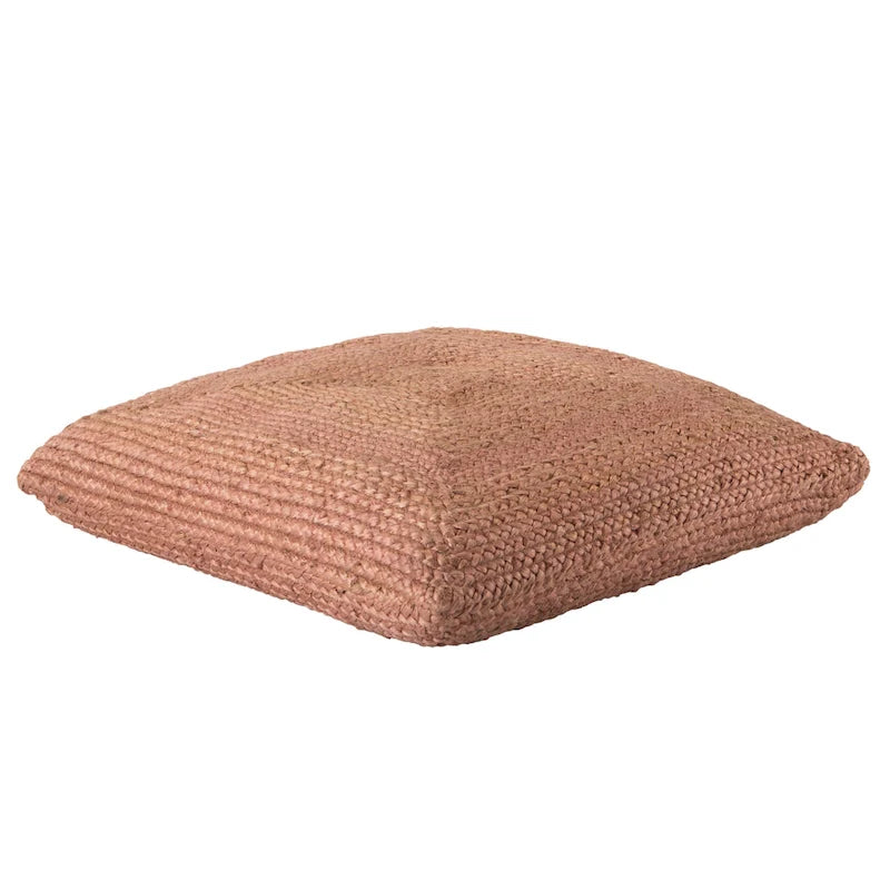 Braided Jute Pouf Floor Cushion with Bean Filling