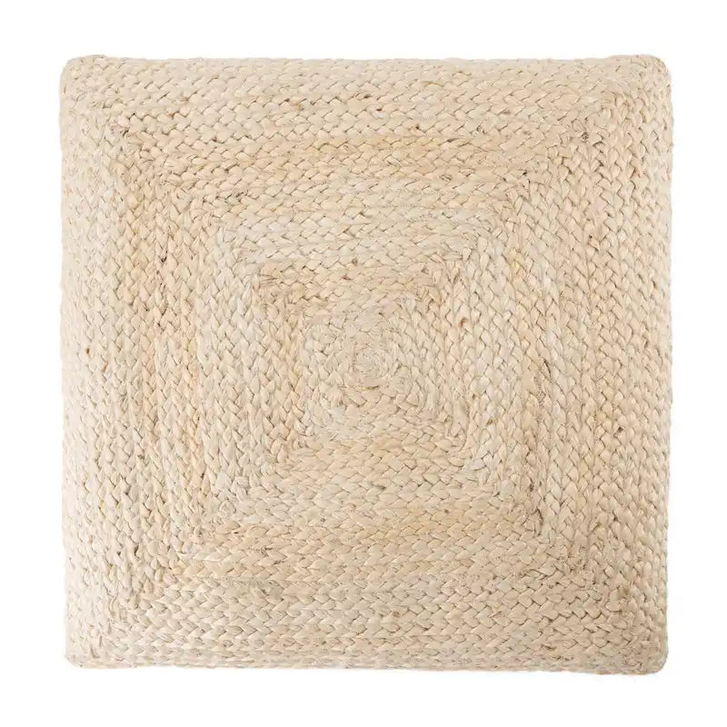 Braided Jute Pouf Floor Cushion with Bean Filling