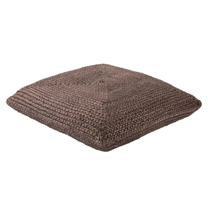 Braided Jute Pouf Floor Cushion with Bean Filling