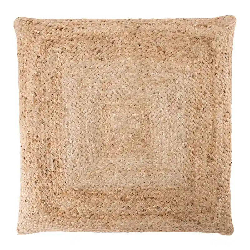 Braided Jute Pouf Floor Cushion with Bean Filling