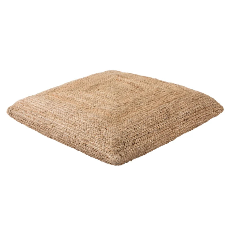 Braided Jute Pouf Floor Cushion with Bean Filling