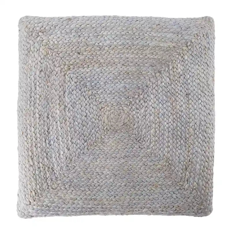 Braided Jute Pouf Floor Cushion with Bean Filling