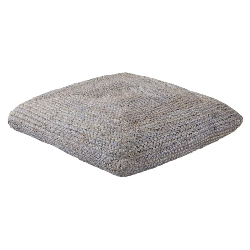 Braided Jute Pouf Floor Cushion with Bean Filling