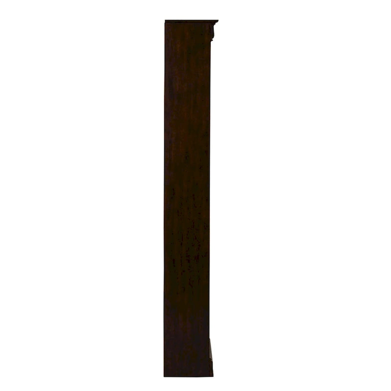 84-Inch Tall Executive Bookcase with Adjustable Shelves & Cognac Wood Finish