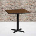 24" Square Laminate Table Top & Cast Iron X-Base
