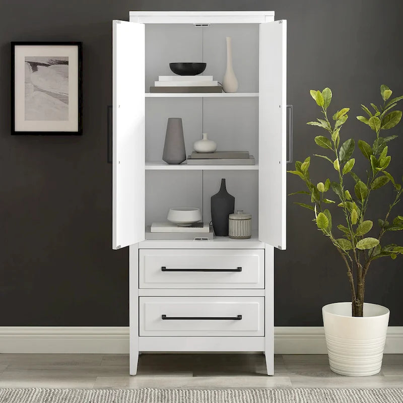 Freestanding Storage Pantry Cabinet with Adjustable Shelves & Drawers