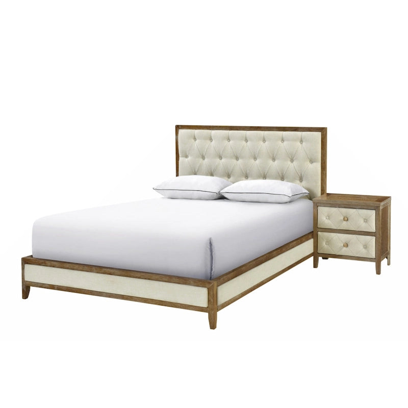 Modern Nightstand with Decorative Drawer Fronts for Bedroom