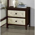 Modern Nightstand with Decorative Drawer Fronts for Bedroom