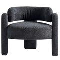 Fabric Accent Chair with C-Shaped Frame & High-Density Foam
