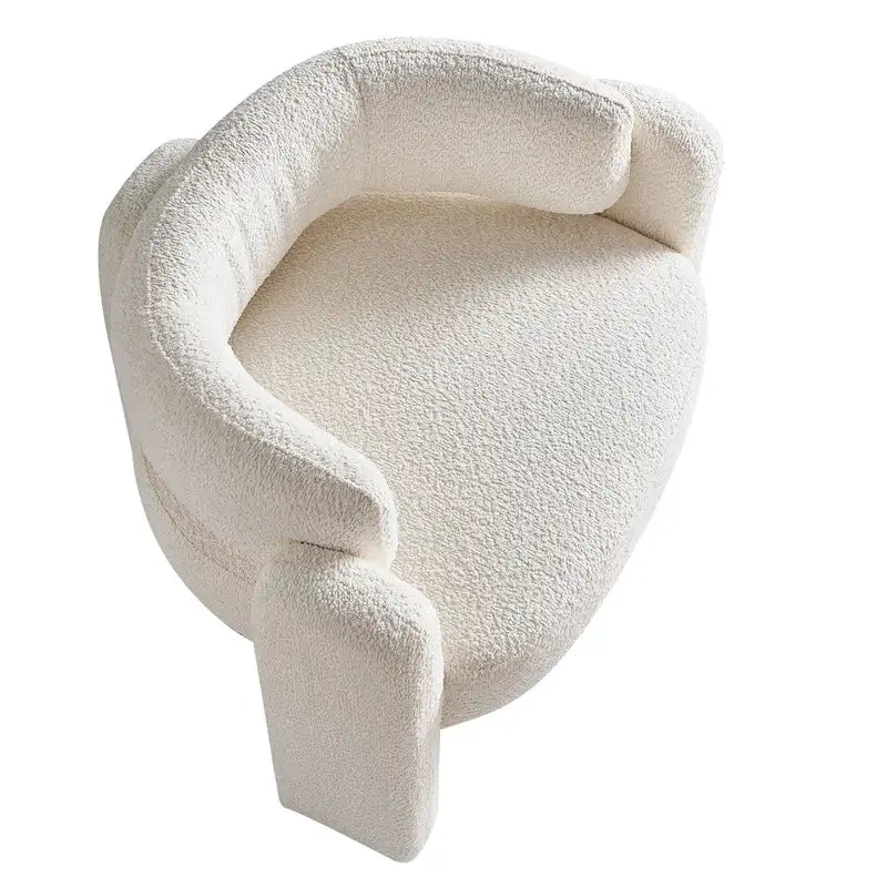 Fabric Accent Chair with C-Shaped Frame & High-Density Foam
