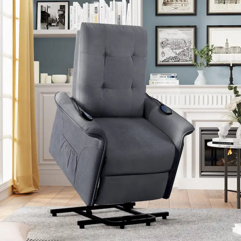 Electric Power Lift Recliner Chair with Massage Function & Remote Control