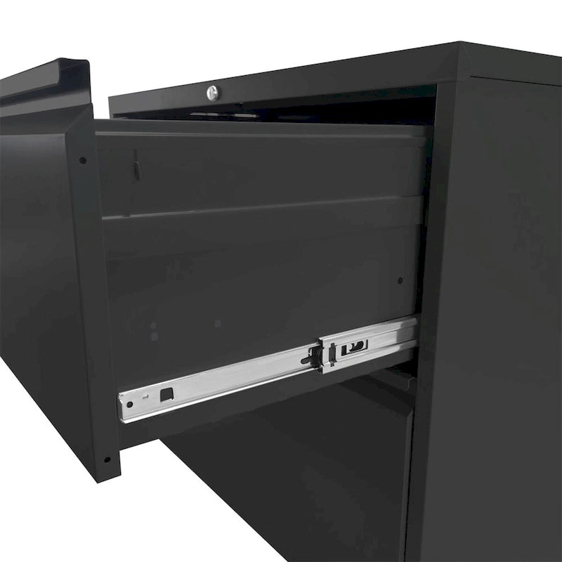 3-Drawer Steel Vertical File Cabinet with Lock & Full-Extension Drawers