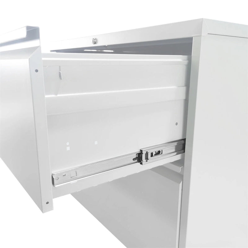 3-Drawer Steel Vertical File Cabinet with Lock & Full-Extension Drawers