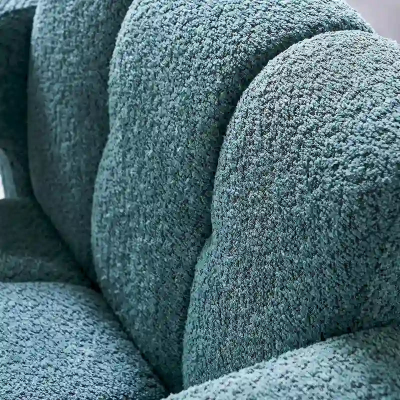 Boucle Upholstered Accent Chair with Solid Wood Frame for Living Room