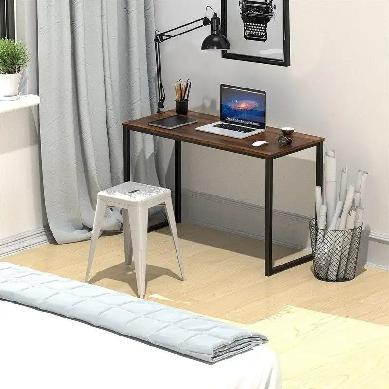 32-Inch Compact Computer Desk with Steel Frame for Home Office and Bedroom