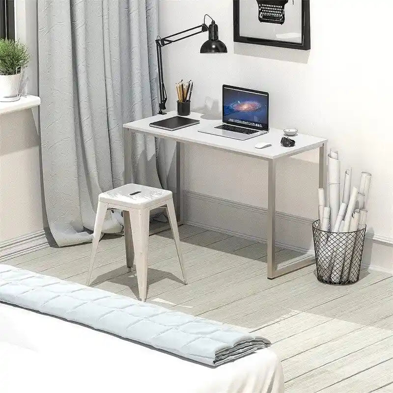 32-Inch Compact Computer Desk with Steel Frame for Home Office and Bedroom