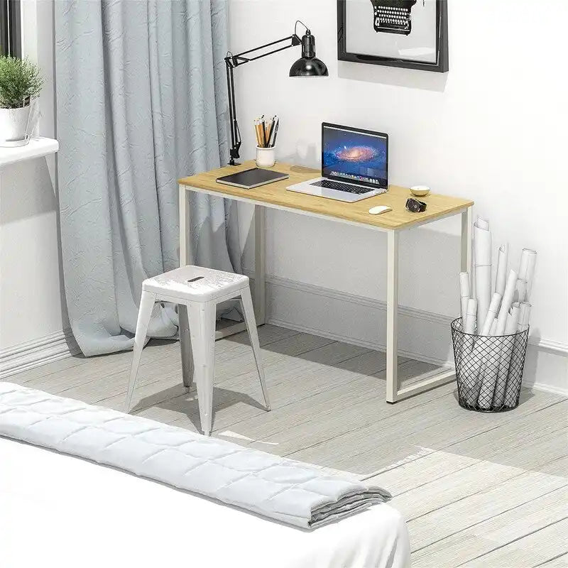 32-Inch Compact Computer Desk with Steel Frame for Home Office and Bedroom