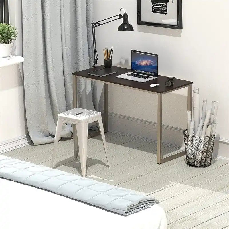 32-Inch Compact Computer Desk with Steel Frame for Home Office and Bedroom