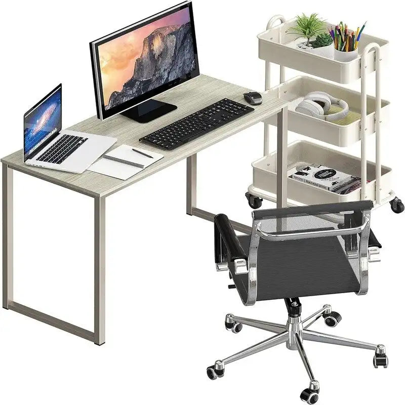 32-Inch Compact Computer Desk with Steel Frame for Home Office and Bedroom
