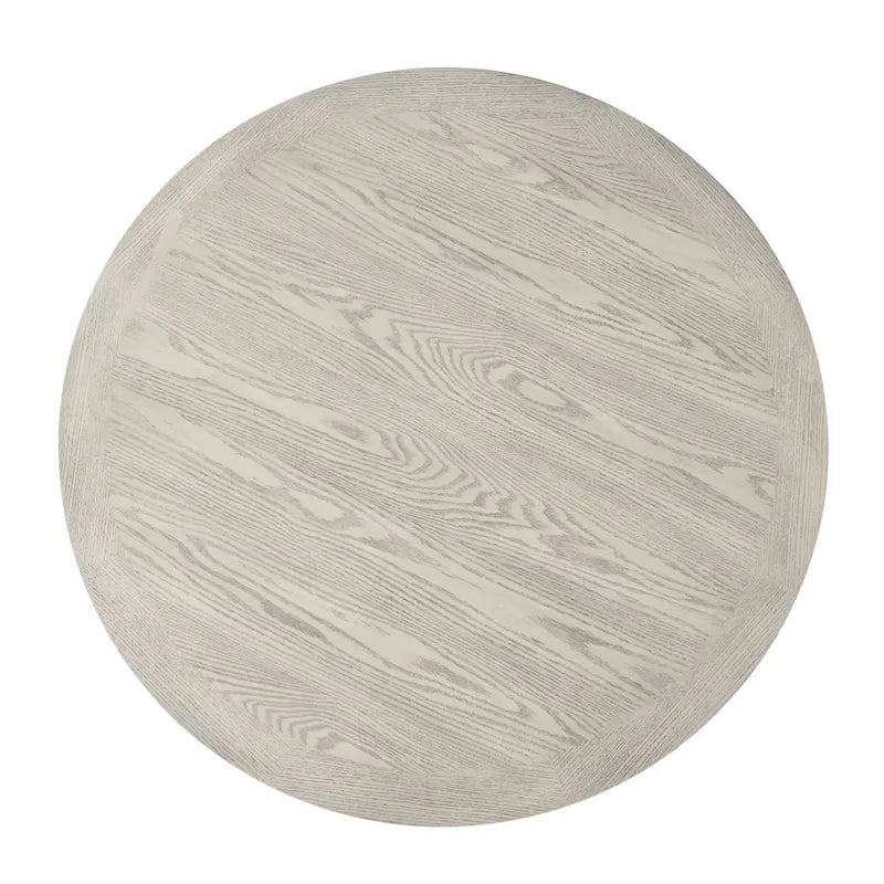 48-Inch Round Dining Table with Criss-Cross Base and Two-Tone Finish