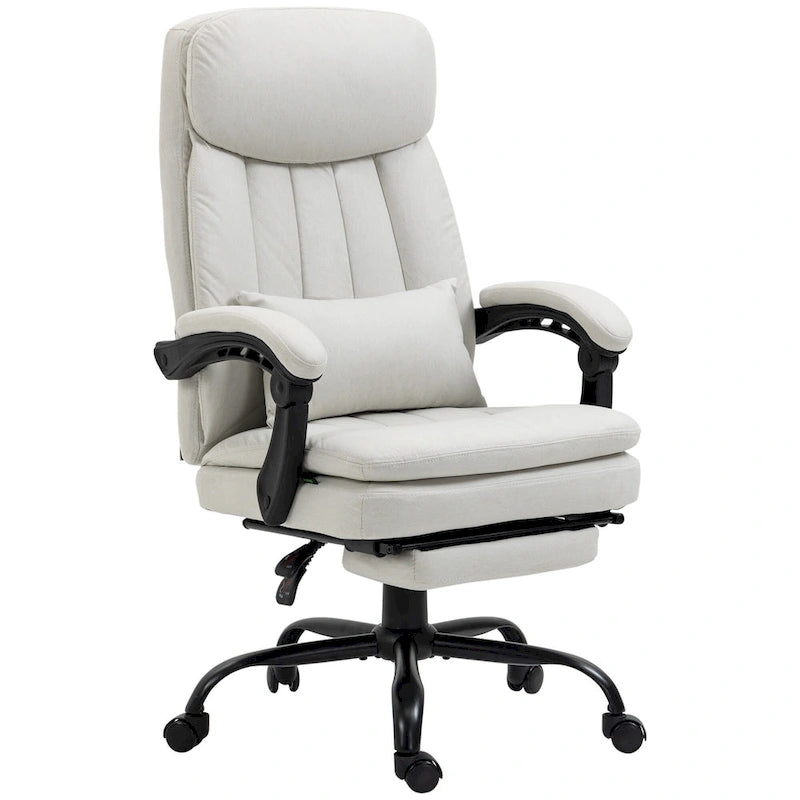 Executive Massage Reclining Office Chair with Lumbar Heat & Footrest