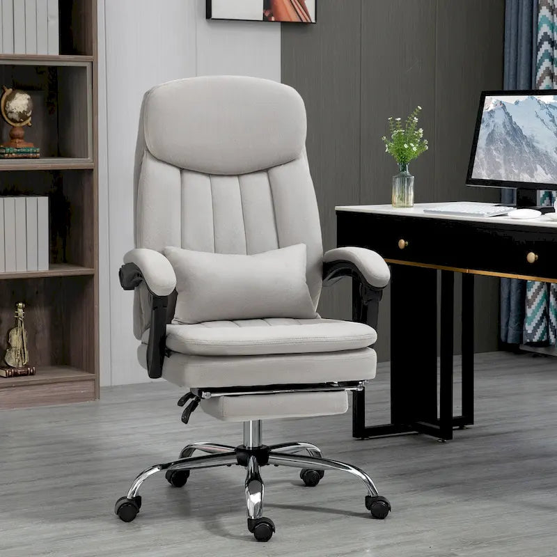 Executive Massage Reclining Office Chair with Lumbar Heat & Footrest