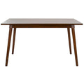 55-Inch Rectangular Dining Table with Classic Warm Finish for 4 to 6