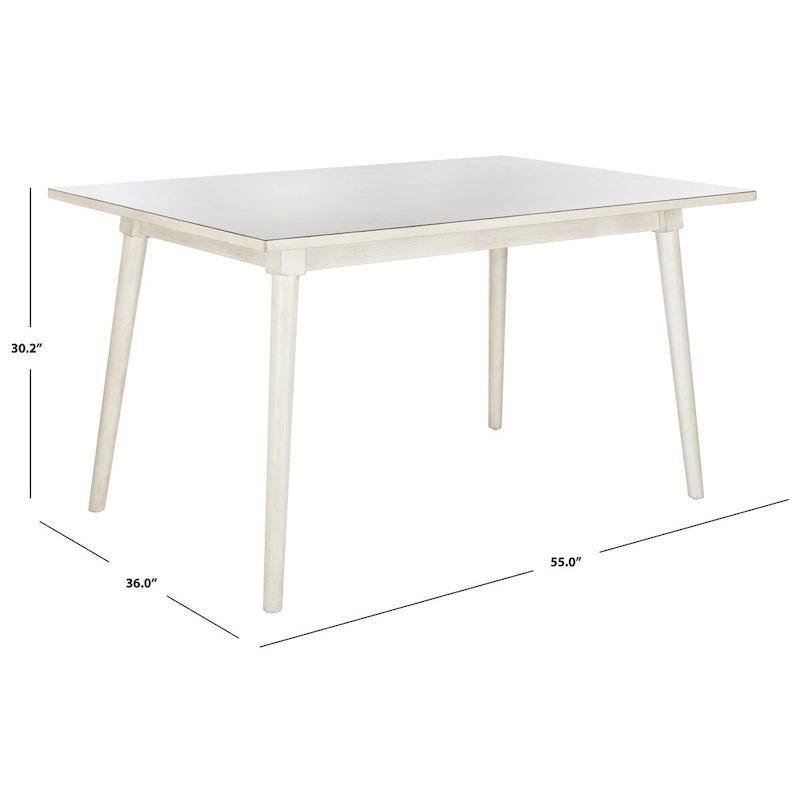 55-Inch Rectangular Dining Table with Classic Warm Finish for 4 to 6