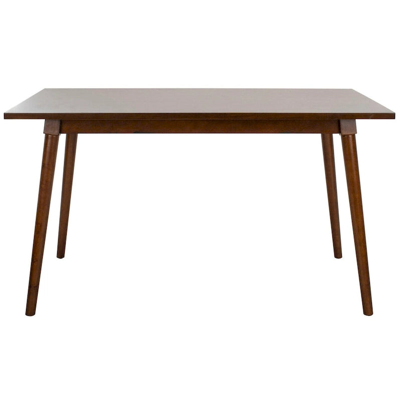 55-Inch Rectangular Dining Table with Classic Warm Finish for 4 to 6