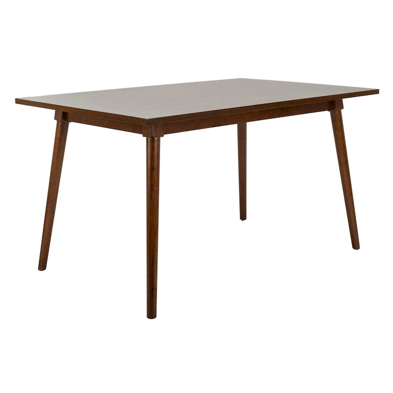 55-Inch Rectangular Dining Table with Classic Warm Finish for 4 to 6
