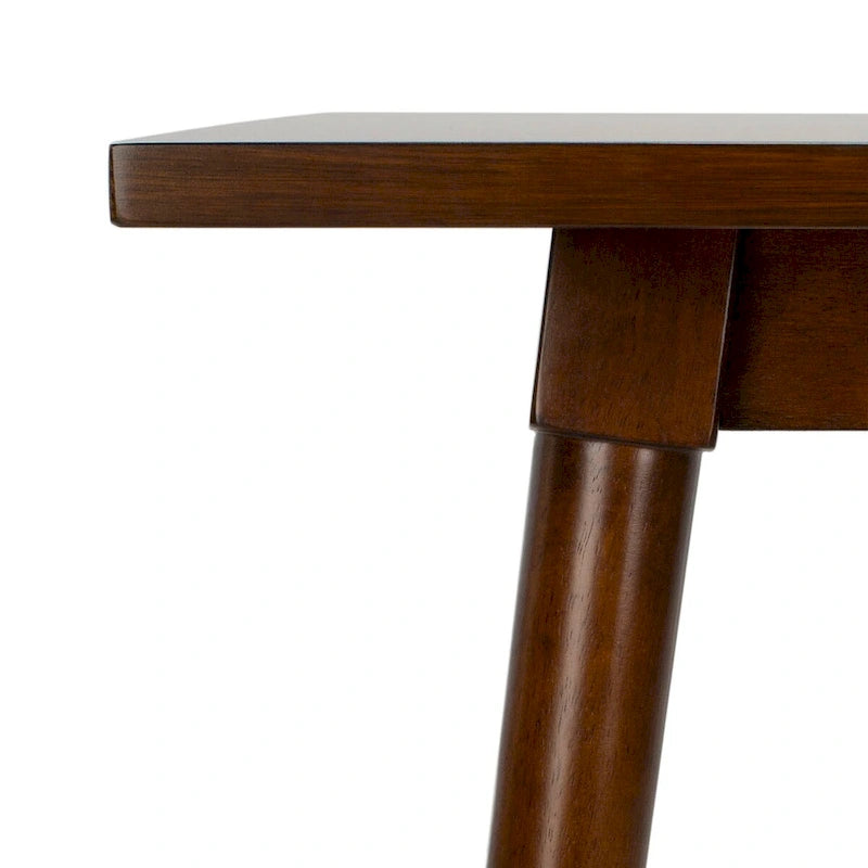 55-Inch Rectangular Dining Table with Classic Warm Finish for 4 to 6